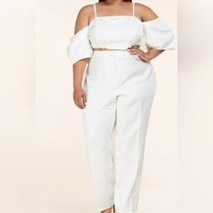 NWT LATISTE OFF WHITE PANT SET Sz 1X